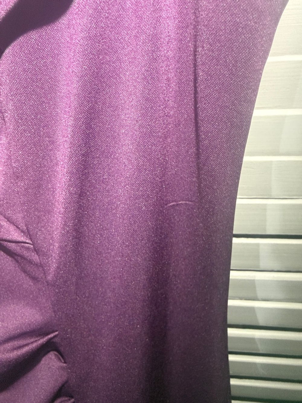 Elegant Off-Shoulder Purple Sheath Dress - Picture 4 of 11